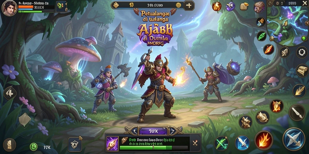 Tampilan menawan gameplay MMORPG yang mengasyikkan.