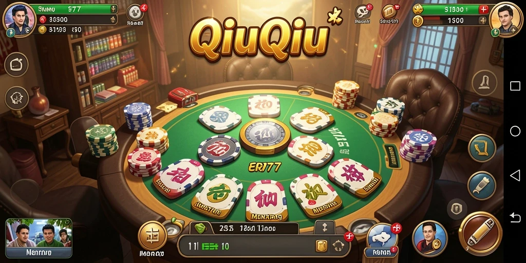 Tampilan gameplay QiuQiu yang seru dan menantang di ER777.
