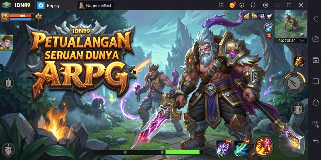 Tangkapan layar menunjukkan pertempuran epik di IDN89 dengan karakter beraksi.