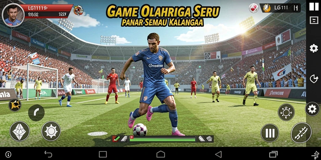Tampilan gameplay seru dari LG111 dalam arena olahraga.
