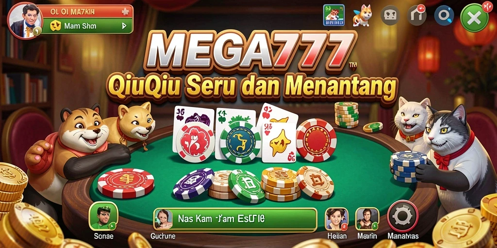 Gameplay seru QiuQiu di MEGA777 dengan grafis menarik.