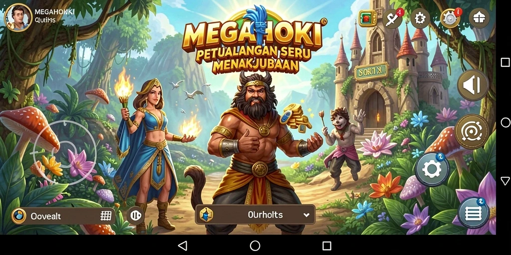 Tampilan gameplay MEGAHOKI yang seru dan menantang.
