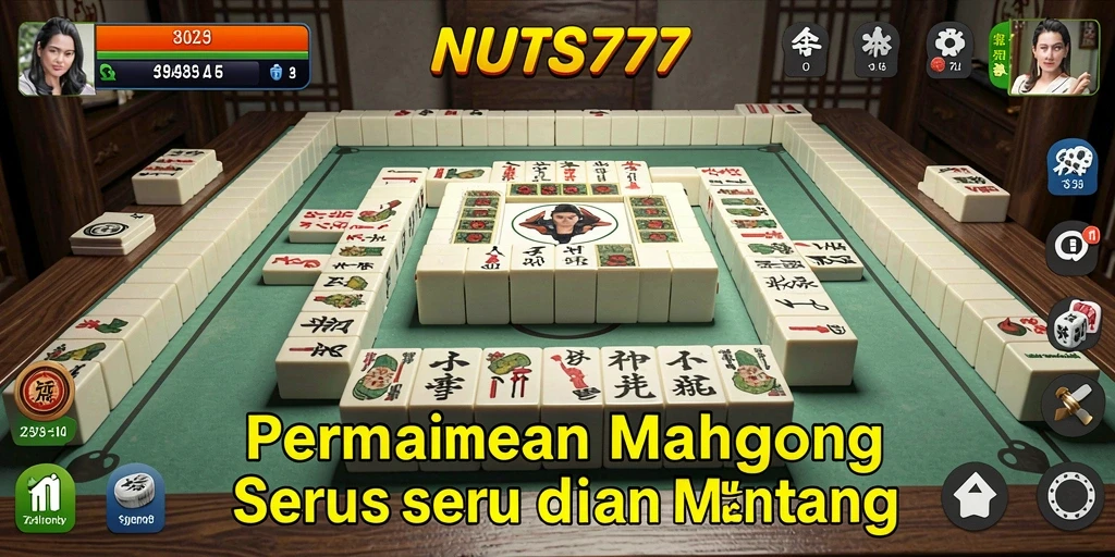 Tampilan menarik dari gameplay Mahjong di NUTS777.
