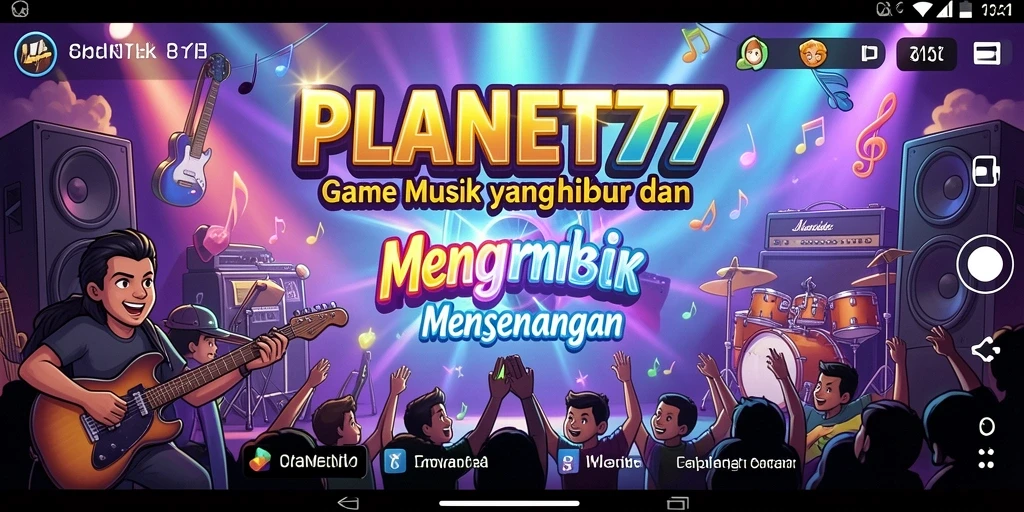 Tampilan menarik dari gameplay musik yang interaktif.