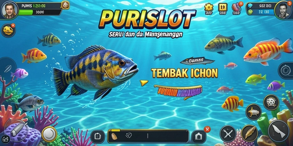 Gameplay PURISLOT yang seru dan menantang dalam tembak ikan.