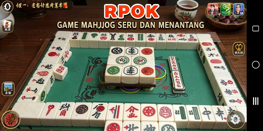 Screenshot menampilkan gameplay seru dari game Mahjong RPOK.