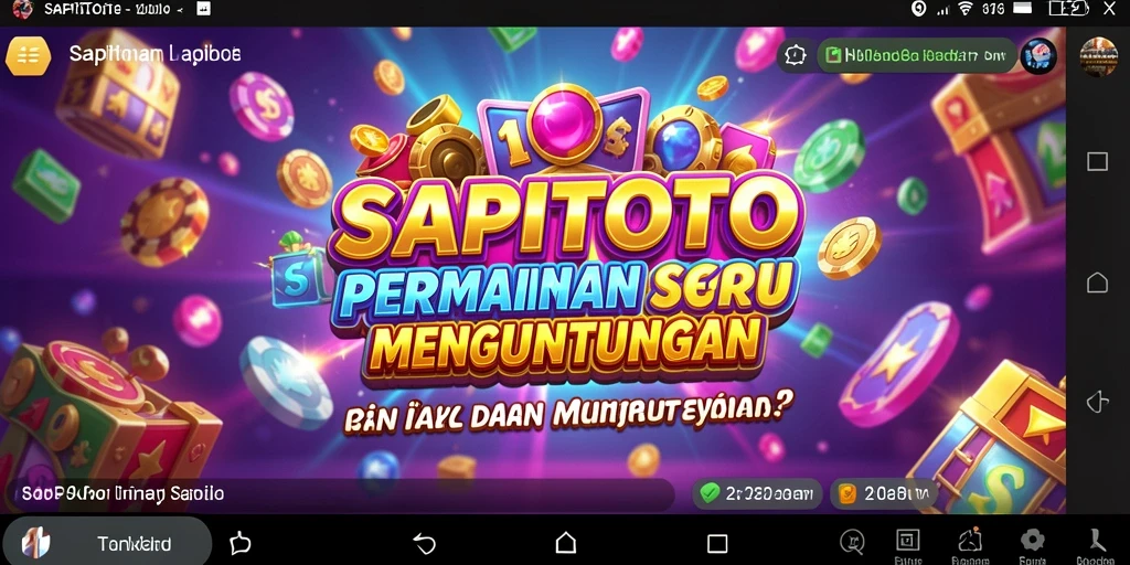 Tampilan gameplay SAPITOTO yang memukau dengan tema yang menarik.