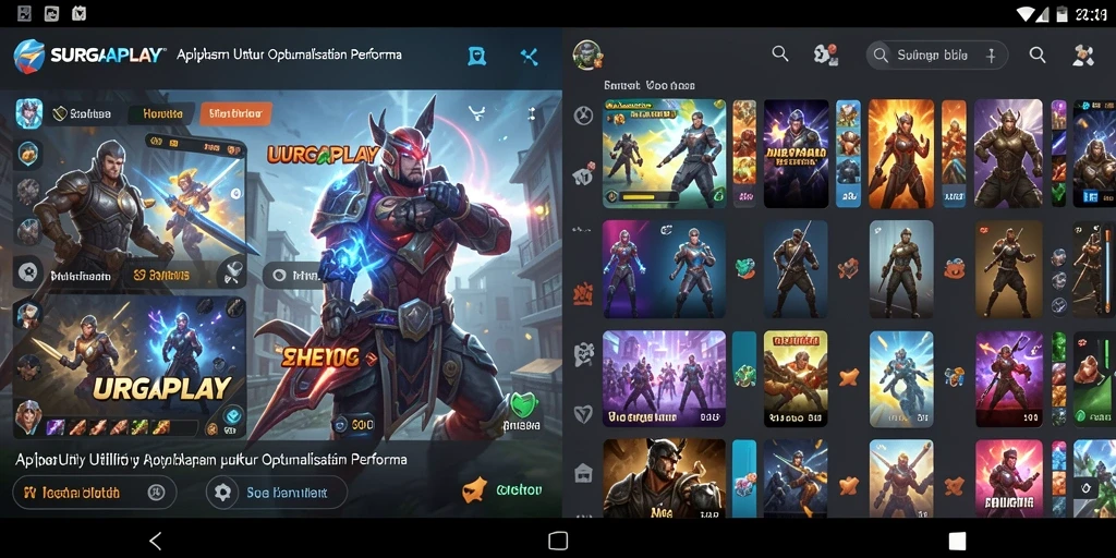 Tampilan aplikasi SURGAPLAY yang intuitif dan informatif.