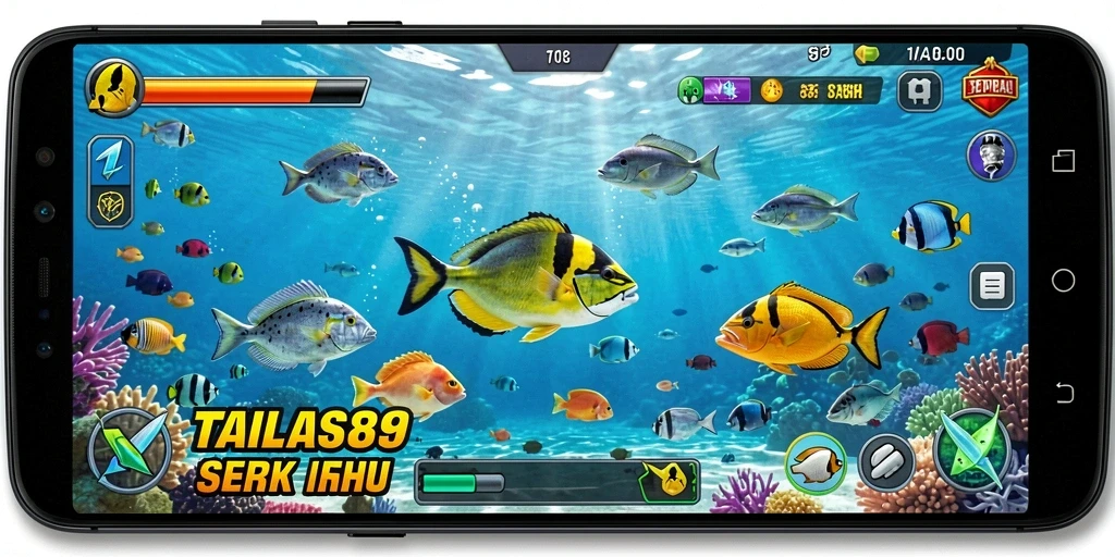 Screenshot TALAS89 menampilkan gameplay Tembak Ikan yang seru.
