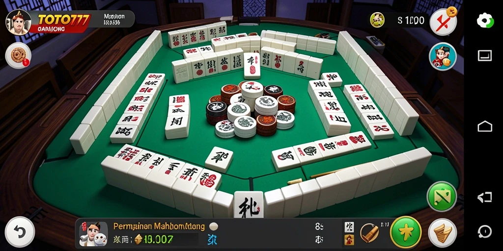 Screenshot gameplay TOTO777 yang menampilkan momen seru permainan Mahjong.